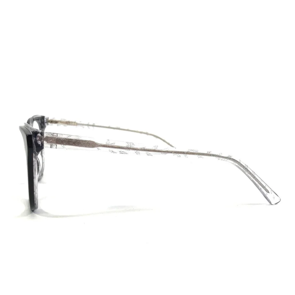 Bebe Eyeglasses Frames BB5189 001 JET Black Clear Silver Sparkly 55-17-135